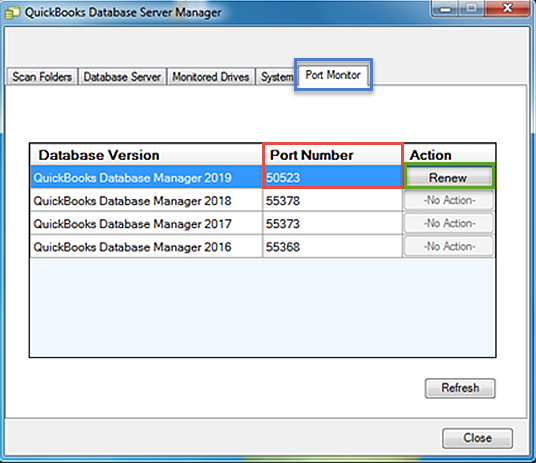 QuickBooks Database Server Manager Verify Port Number