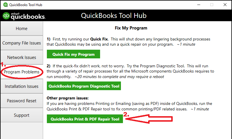QuickBooks Print Repair Tool
