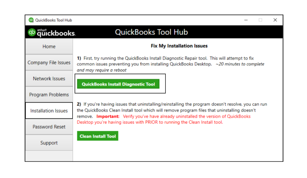 intuit manager error