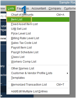 Open Item List in QuickBooks