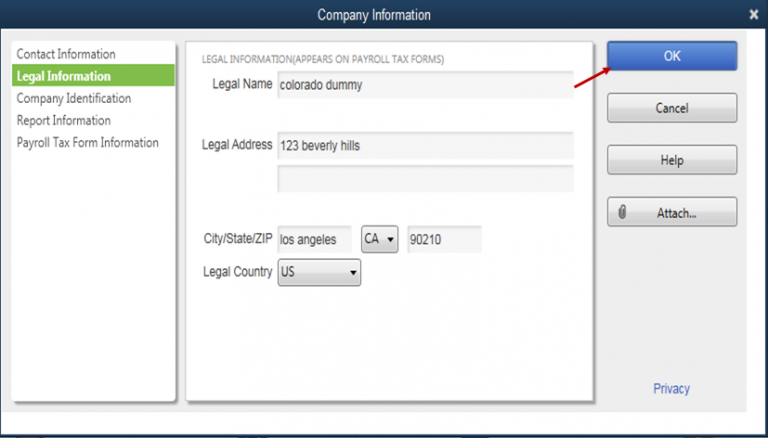 how to change company address in quickbooks for mac