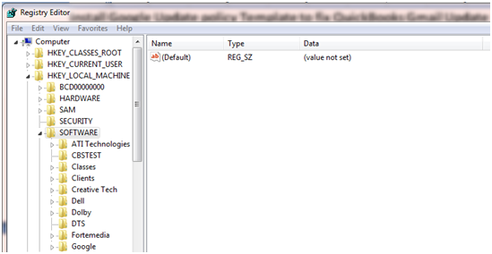 Windows Registry Editor