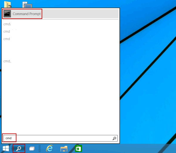Search Command Prompt
