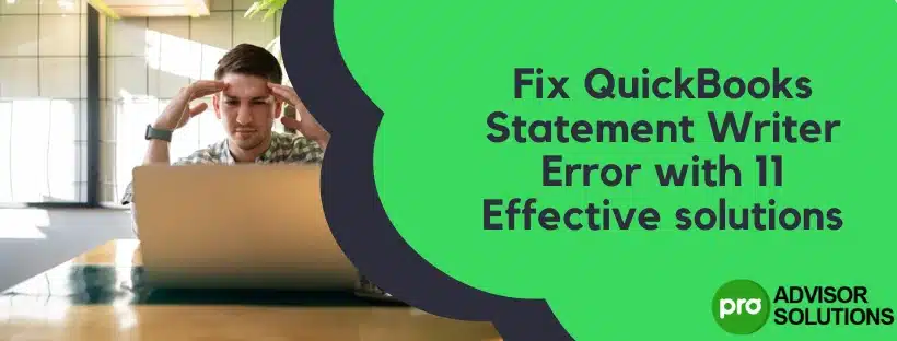 QuickBooks Statement Writer Error