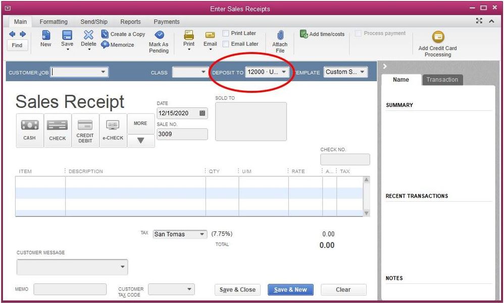 How to Perform QuickBooks Record Deposit without Invoice?