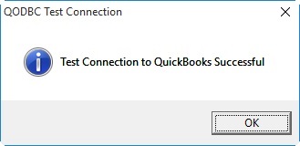 QuickBooks ODBC Test Connection to QuickBooks