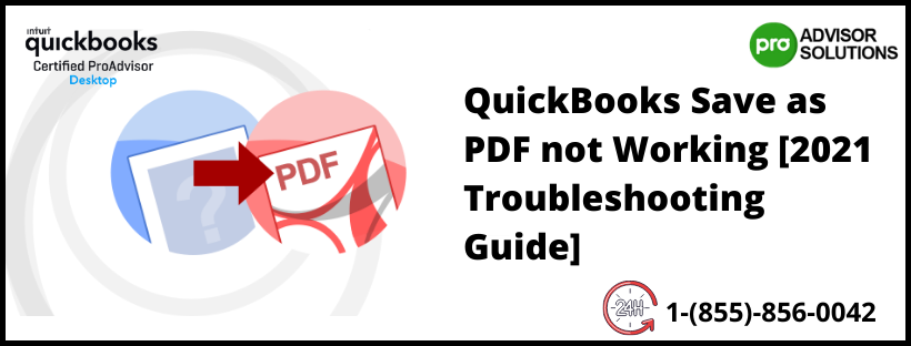 QuickBooks Save as PDF not Working