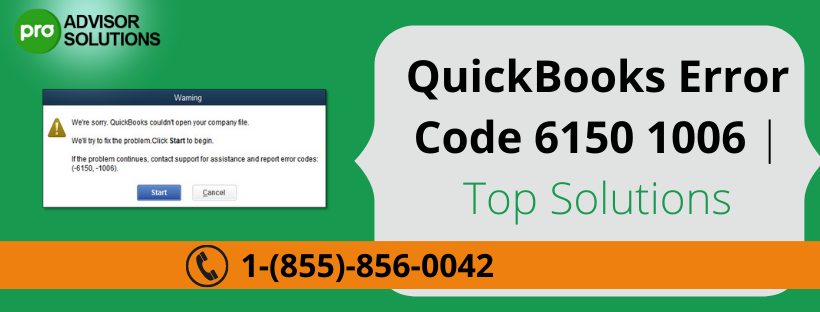 QuickBooks Error Code 6150 1006