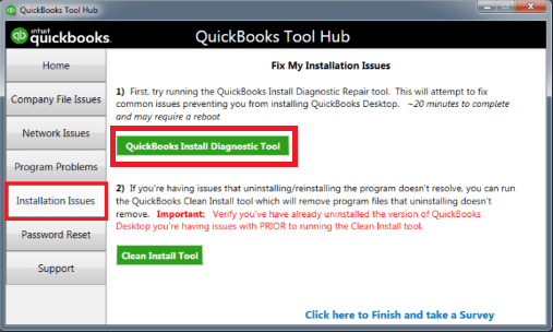 quickbooks tool hub program diagnostic tool