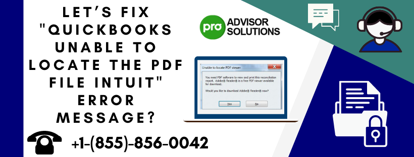 QuickBooks unable to locate the PDF file