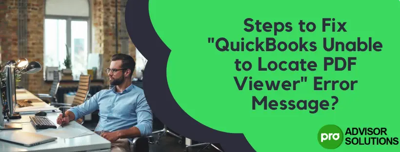 QuickBooks Unable to Locate PDF Viewer