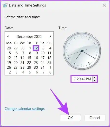 change date and time