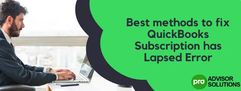 QuickBooks Subscription has Lapsed