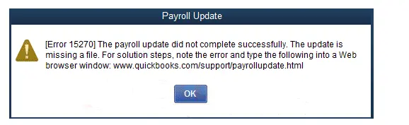 quickbooks error 15270