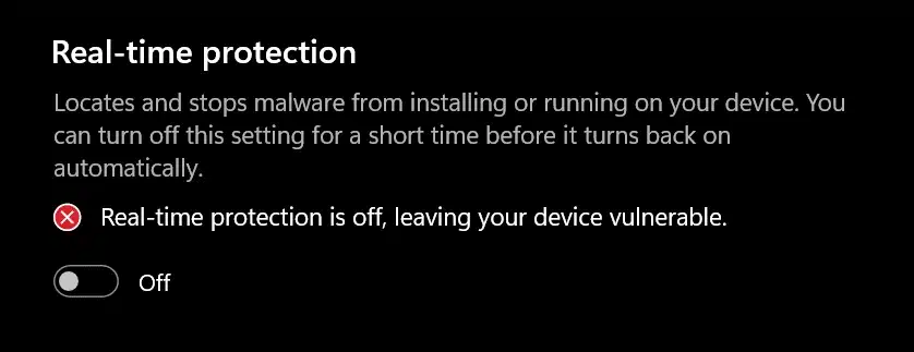 real time protection