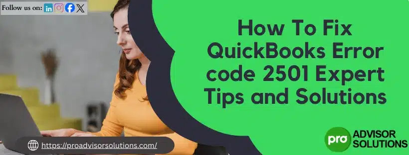 QuickBooks Error code 2501