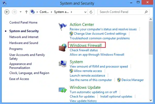 windows firewall