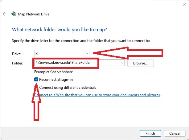 choose Map network drive