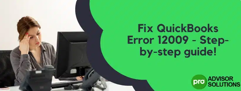 QuickBooks Error 12009