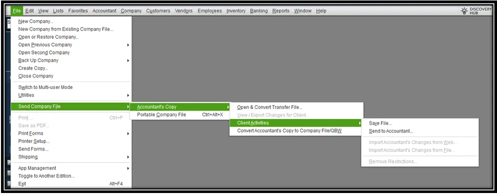 Client’s Activities