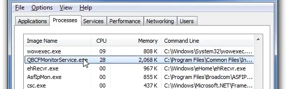 End QBCFMonitorService