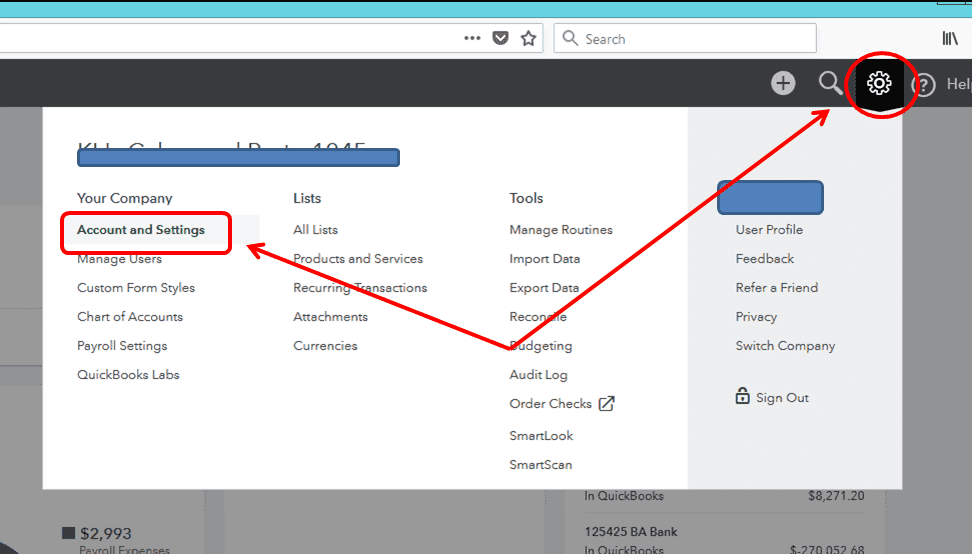 Accounts and Settings