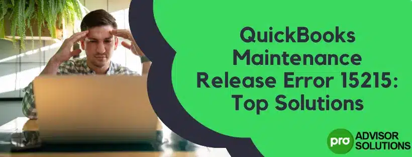 QuickBooks Maintenance Release Error 15215